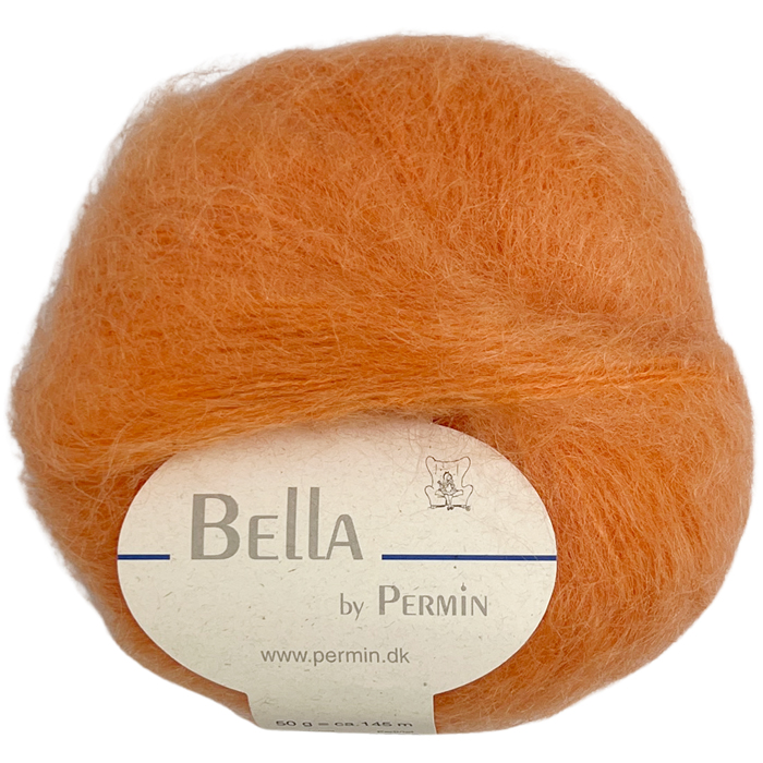 Permin Bella Kidmohair. Her i fargen 883266 Lys orange
